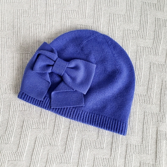 kate spade Accessories - Kate Spade Dorothy Bow Beanie Ensemble Blue